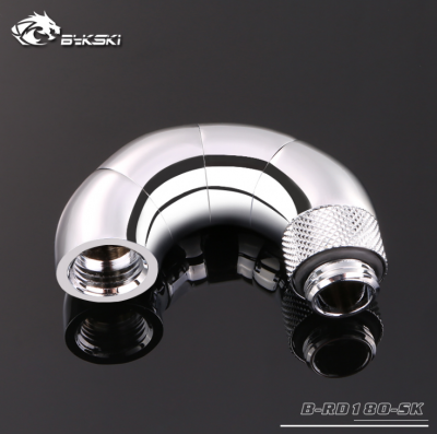 Угловой фитинг Bykski B-RD180-SK Silver