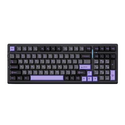 Игровая клавиатура беспроводная MCHOSE G98 Pro Mechanical Keyboard Black Purple Flame Orange Switch