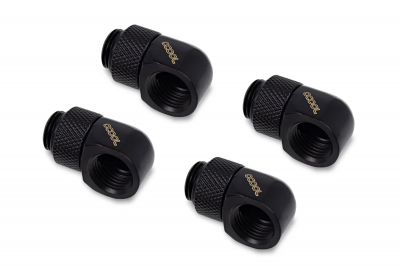 Комплект угловых адаптеров 90° Alphacool Eiszapfen - 4 шт Deep Black