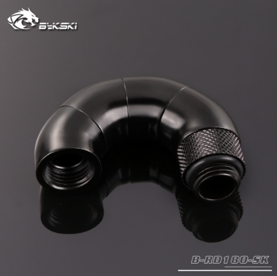 Угловой фитинг Bykski B-RD180-SK Black