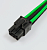 Удлинитель 6Pin PCI-E Power Extension Cable (300mm) Black-Green