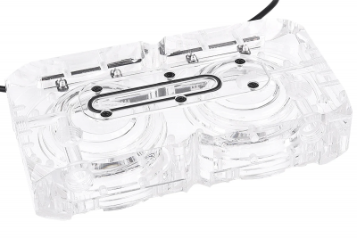 Топ для помпы Alphacool Eisdecke D5 Dual Acryl Aufsatz