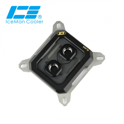 Водоблок Iceman GLS CPU Glass CPU Water Block Black Full Nickel,0.15mm channel