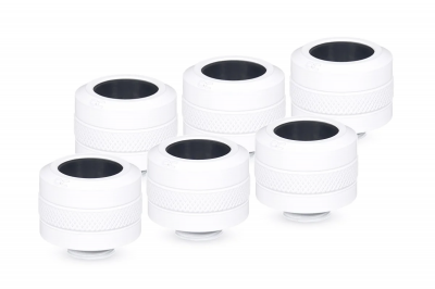 Комплект фитингов Alphacool Eiszapfen PRO 16mm HardTube Fitting G1/4 - White Sixpack